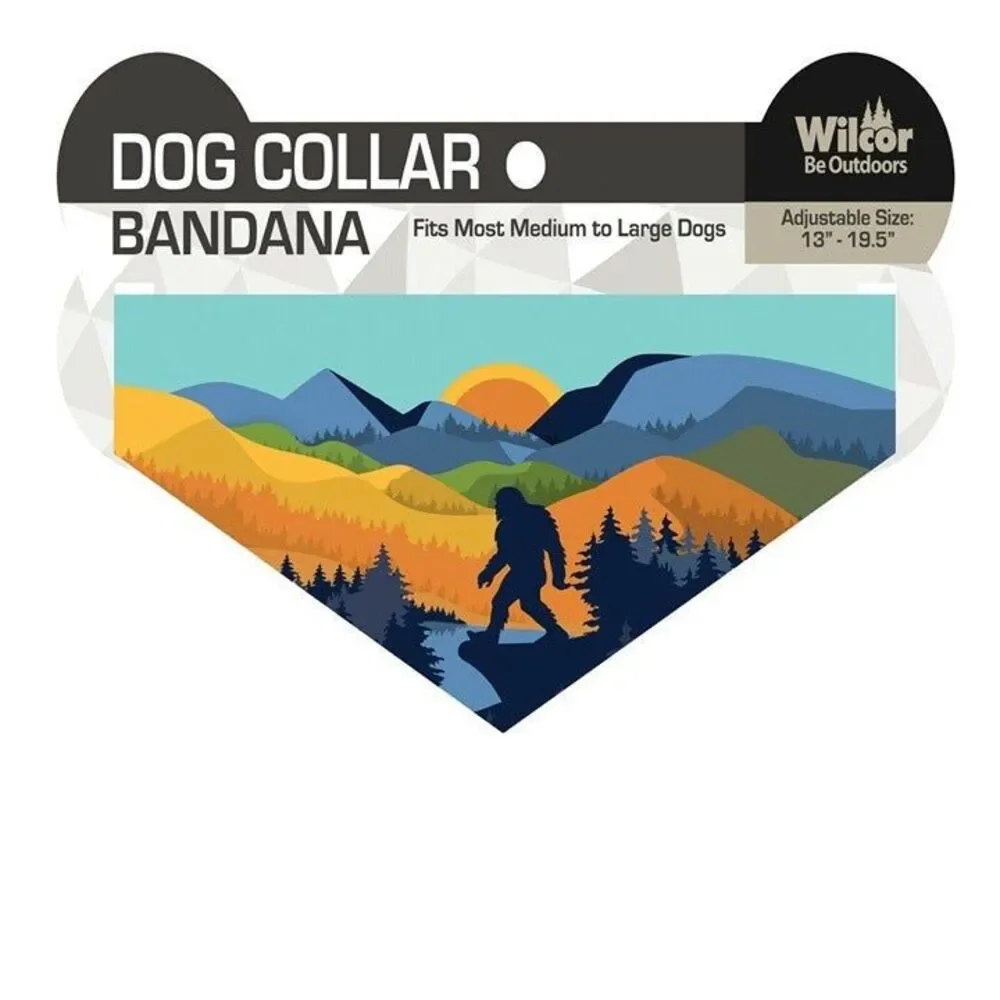 Bigfoot Dog Collar Bandana Fits Most Medium-Large Dogs adjustable yeti camping